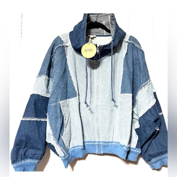 BiBi Patchwork Denim Jacket - Picture 1 of 3